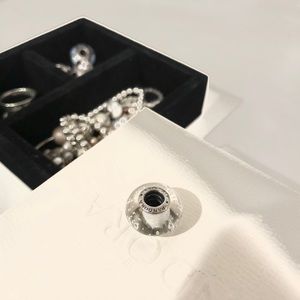 Pandora White Glass Charm